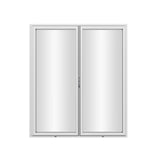 KaMic Elite-Fold 72" x 80" 2-Panel Aluminum Folding Door in Sleek White with Hidden Hinges & Rollers, Left-to-Right Outward Folding Design - Model # SE-FD2PWH7280-LR