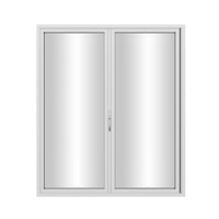 KaMic Elite-Fold 72" x 80" 2-Panel Aluminum Folding Door in Sleek White with Hidden Hinges & Rollers, Left-to-Right Outward Folding Design - Model # SE-FD2PWH7280-LR