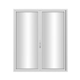 KaMic Elite-Fold 72" x 80" 2-Panel Aluminum Folding Door in Sleek White with Hidden Hinges & Rollers, Left-to-Right Outward Folding Design - Model # SE-FD2PWH7280-LR