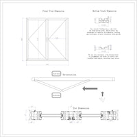 KaMic Elite-Fold 72" x 80" 2-Panel Aluminum Folding Door in Sleek White with Hidden Hinges & Rollers, Right-to-Left Outward Folding Design - Model # SE-FD2PWH7280-RL