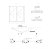 KaMic Elite-Fold 72" x 80" 2-Panel Aluminum Folding Door in Sleek White with Hidden Hinges & Rollers, Right-to-Left Outward Folding Design - Model # SE-FD2PWH7280-RL