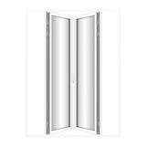 KaMic Elite-Fold Pro 72 in. x 96 in. 2-Panel Aluminum Folding Door in White, Bi-Directional Folding, Hidden Hinges & Rollers, Outward Opening – Model # SE-FD2PWH7296-DO