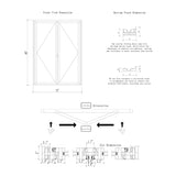 KaMic Elite-Fold Pro 72 in. x 96 in. 2-Panel Aluminum Folding Door in White, Bi-Directional Folding, Hidden Hinges & Rollers, Outward Opening – Model # SE-FD2PWH7296-DO