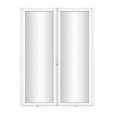 KaMic Elite-Fold Pro 72 in. x 96 in. 2-Panel Aluminum Folding Door in White, Bi-Directional Folding, Hidden Hinges & Rollers, Outward Opening – Model # SE-FD2PWH7296-DO