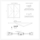 KaMic Elite-Fold 72" x 96" 2-Panel Aluminum Folding Door in Sleek White with Hidden Hinges & Rollers, Left-to-Right Outward Folding Design - Model # SE-FD2PWH7296-LR
