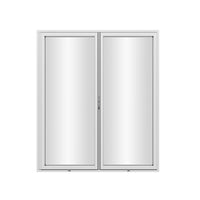 KaMic Elite-Fold 72" x 96" 2-Panel Aluminum Folding Door in Sleek White with Hidden Hinges & Rollers, Left-to-Right Outward Folding Design - Model # SE-FD2PWH7296-LR