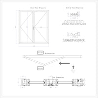 KaMic Elite-Fold 72" x 96" 2-Panel Aluminum Folding Door in Sleek White with Hidden Hinges & Rollers, Right-to-Left Outward Folding Design - Model # SE-FD2PWH7296-RL