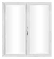 KaMic Elite-Fold 72" x 96" 2-Panel Aluminum Folding Door in Sleek White with Hidden Hinges & Rollers, Right-to-Left Outward Folding Design - Model # SE-FD2PWH7296-RL