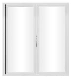 KaMic Elite-Fold 72" x 96" 2-Panel Aluminum Folding Door in Sleek White with Hidden Hinges & Rollers, Right-to-Left Outward Folding Design - Model # SE-FD2PWH7296-RL