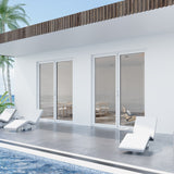 KaMic Elite-Fold 72" x 96" 2-Panel Aluminum Folding Door in Sleek White with Hidden Hinges & Rollers, Right-to-Left Outward Folding Design - Model # SE-FD2PWH7296-RL