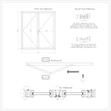 KaMic Elite-Fold 72" x 96" 2-Panel Aluminum Folding Door in Sleek White with Hidden Hinges & Rollers, Right-to-Left Outward Folding Design - Model # SE-FD2PWH7296-RL