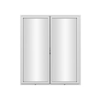 KaMic Elite-Fold 72" x 96" 2-Panel Aluminum Folding Door in Sleek White with Hidden Hinges & Rollers, Right-to-Left Outward Folding Design - Model # SE-FD2PWH7296-RL