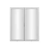 KaMic Elite-Fold 72" x 96" 2-Panel Aluminum Folding Door in Sleek White with Hidden Hinges & Rollers, Right-to-Left Outward Folding Design - Model # SE-FD2PWH7296-RL