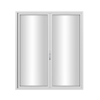 KaMic Elite-Fold 72" x 96" 2-Panel Aluminum Folding Door in Sleek White with Hidden Hinges & Rollers, Right-to-Left Outward Folding Design - Model # SE-FD2PWH7296-RL