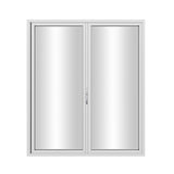 KaMic Elite-Fold 72" x 96" 2-Panel Aluminum Folding Door in Sleek White with Hidden Hinges & Rollers, Right-to-Left Outward Folding Design - Model # SE-FD2PWH7296-RL