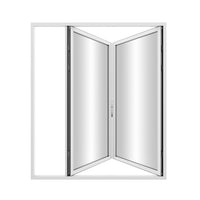 KaMic Elite-Fold 72" x 96" 2-Panel Aluminum Folding Door in Sleek White with Hidden Hinges & Rollers, Right-to-Left Outward Folding Design - Model # SE-FD2PWH7296-RL