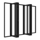 KaMic Elite-Fold Pro 120 in. x 96 in. 2-Panel Aluminum Folding Door in Black, Bi-Directional Folding, Hidden Hinges & Rollers, Outward Opening – Model # SE-FD2+2PBK12096-DO