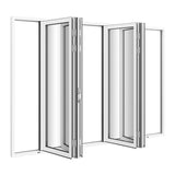 KaMic Elite-Fold Pro 120 in. x 80 in. 2-Panel Aluminum Folding Door in White, Bi-Directional Folding, Hidden Hinges & Rollers, Outward Opening – Model # SE-FD2+2PWH12080-DO