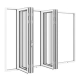 KaMic Elite-Fold Pro 120 in. x 80 in. 2-Panel Aluminum Folding Door in White, Bi-Directional Folding, Hidden Hinges & Rollers, Outward Opening – Model # SE-FD2+2PWH12080-DO