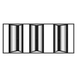 KaMic Elite-Fold Pro 192 in. x 80 in. 2-Panel Aluminum Folding Door in Black, Bi-Directional Folding, Hidden Hinges & Rollers, Outward Opening – Model # SE-FD2+2+2PBK19280-DO