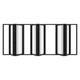 KaMic Elite-Fold Pro 192 in. x 80 in. 2-Panel Aluminum Folding Door in Black, Bi-Directional Folding, Hidden Hinges & Rollers, Outward Opening – Model # SE-FD2+2+2PBK19280-DO