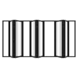 KaMic Elite-Fold Pro 192 in. x 96 in. 2-Panel Aluminum Folding Door in Black, Bi-Directional Folding, Hidden Hinges & Rollers, Outward Opening – Model # SE-FD2+2+2PBK19296-DO