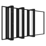 KaMic Elite-Fold Pro 192 in. x 96 in. 2-Panel Aluminum Folding Door in Black, Bi-Directional Folding, Hidden Hinges & Rollers, Outward Opening – Model # SE-FD2+2+2PBK19296-DO