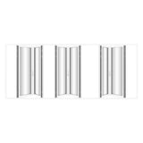 KaMic Elite-Fold Pro 192 in. x 80 in. 2-Panel Aluminum Folding Door in White, Bi-Directional Folding, Hidden Hinges & Rollers, Outward Opening – Model # SE-FD2+2+2PWH19280-DO