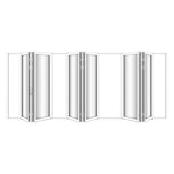 KaMic Elite-Fold Pro 192 in. x 80 in. 2-Panel Aluminum Folding Door in White, Bi-Directional Folding, Hidden Hinges & Rollers, Outward Opening – Model # SE-FD2+2+2PWH19280-DO