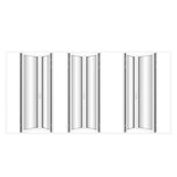 KaMic Elite-Fold Pro 192 in. x 96 in. 2-Panel Aluminum Folding Door in White, Bi-Directional Folding, Hidden Hinges & Rollers, Outward Opening – Model # SE-FD2+2+2PWH19296-DO