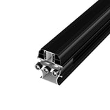 KaMic Elite-Fold 108" x 80" 3-Panel Aluminum Folding Door in Sleek Black with Hidden Hinges & Rollers, Right-to-Left Outward Folding Design - Model # SE-FD3PBK10880-RL