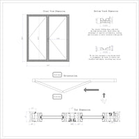 KaMic Elite-Fold 72" x 96" 2-Panel Aluminum Folding Door in Sleek Black with Hidden Hinges & Rollers, Right-to-Left Outward Folding Design - Model # SE-FD2PBK7296-RL