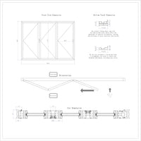 KaMic Elite-Fold 108" x 80" 3-Panel Aluminum Folding Door in Sleek White with Hidden Hinges & Rollers, Right-to-Left Outward Folding Design - Model # SE-FD3PWH10880-RL