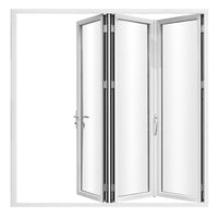 KaMic Elite-Fold 108" x 80" 3-Panel Aluminum Folding Door in Sleek White with Hidden Hinges & Rollers, Right-to-Left Outward Folding Design - Model # SE-FD3PWH10880-RL