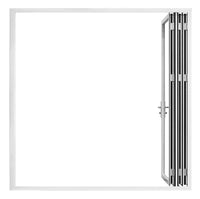 KaMic Elite-Fold 108" x 80" 3-Panel Aluminum Folding Door in Sleek White with Hidden Hinges & Rollers, Right-to-Left Outward Folding Design - Model # SE-FD3PWH10880-RL