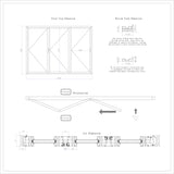 KaMic Elite-Fold 108" x 80" 3-Panel Aluminum Folding Door in Sleek White with Hidden Hinges & Rollers, Right-to-Left Outward Folding Design - Model # SE-FD3PWH10880-RL