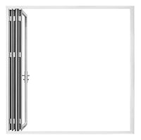 KaMic Elite-Fold 108" x 96" 3-Panel Aluminum Folding Door in Sleek White with Hidden Hinges & Rollers, Right-to-Left Outward Folding Design - Model # SE-FD3PWH10896-RL