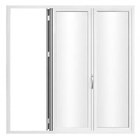 KaMic Elite-Fold 108" x 96" 3-Panel Aluminum Folding Door in Sleek White with Hidden Hinges & Rollers, Right-to-Left Outward Folding Design - Model # SE-FD3PWH10896-RL