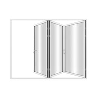KaMic Elite-Fold 96" x 80" 3-Panel Aluminum Folding Door in Sleek White with Hidden Hinges & Rollers, Right-to-Left Outward Folding Design - Model # SE-FD3PWH9680-RL