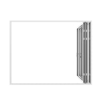 KaMic Elite-Fold 96" x 80" 3-Panel Aluminum Folding Door in Sleek White with Hidden Hinges & Rollers, Right-to-Left Outward Folding Design - Model # SE-FD3PWH9680-RL