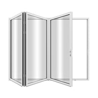 KaMic Elite-Fold 96" x 80" 3-Panel Aluminum Folding Door in Sleek White with Hidden Hinges & Rollers, Right-to-Left Outward Folding Design - Model # SE-FD3PWH9680-RL