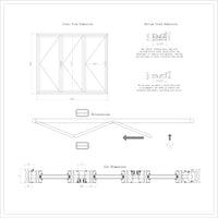 KaMic Elite-Fold 96" x 80" 3-Panel Aluminum Folding Door in Sleek White with Hidden Hinges & Rollers, Right-to-Left Outward Folding Design - Model # SE-FD3PWH9680-RL