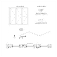 KaMic Elite-Fold 96" x 96" 3-Panel Aluminum Folding Door in Sleek White with Hidden Hinges & Rollers, Left-to-Right Outward Folding Design - Model # SE-FD3PWH9696-LR