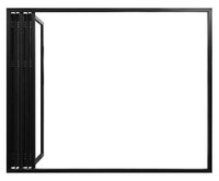 KaMic Elite-Fold 120" x 80" 4-Panel Aluminum Folding Door in Sleek Black with Hidden Hinges & Rollers, Left-to-Right Outward Folding Design - Model # SE-FD4PBK12080-LR-FULL