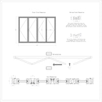 KaMic Elite-Fold 120" x 80" 4-Panel Aluminum Folding Door in Sleek Black with Hidden Hinges &amp; Rollers, Right-to-Left Outward Folding Design - Model # SE-FD4PBK12080-RL