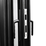 KaMic Elite-Fold 120" x 96" 4-Panel Aluminum Folding Door in Sleek Black with Hidden Hinges & Rollers, Left-to-Right Outward Folding Design - Model # SE-FD4PBK12096-LR