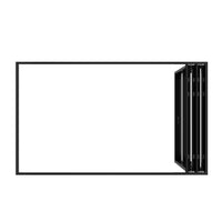 KaMic Elite-Fold 120" x 96" 4-Panel Aluminum Folding Door in Sleek Black with Hidden Hinges & Rollers, Right-to-Left Outward Folding Design - Model # SE-FD4PBK12096-RL-FULL