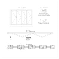 KaMic Elite-Fold 120" x 80" 4-Panel Aluminum Folding Door in Sleek White with Hidden Hinges & Rollers, Left-to-Right Outward Folding Design - Model # SE-FD4PWH12080-LR-FULL