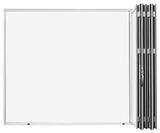 KaMic Elite-Fold 120" x 80" 4-Panel Aluminum Folding Door in Sleek White with Hidden Hinges & Rollers, Left-to-Right Outward Folding Design - Model # SE-FD4PWH12080-LR-FULL