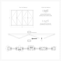 KaMic Elite-Fold 120" x 80" 4-Panel Aluminum Folding Door in Sleek White with Hidden Hinges & Rollers, Right-to-Left Outward Folding Design - Model # SE-FD4PWH12080-RL